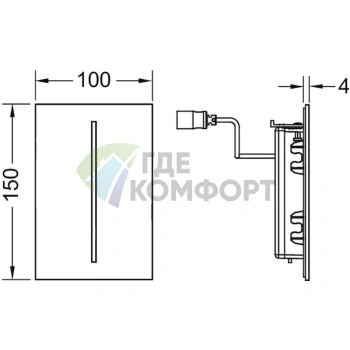 Кнопка смыва для писсуара TECE filo urinal 9242051 белая - фото 4