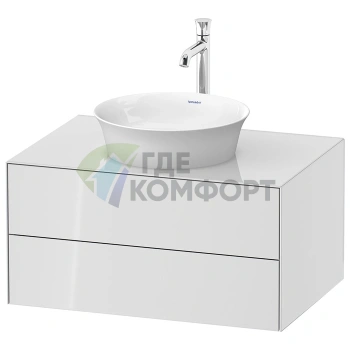Подвесная тумба Duravit White Tulip с 2 ящиками, 408x800x550 мм, глянцевый белый (WT498508585) - фото 1