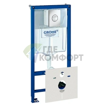 Система инсталляции для унитазов Grohe Rapid SL 38813001 4 в 1 с кнопкой смыва