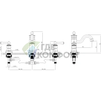 Смеситель для раковины Timo Adelia 6021/04F Black Antique - фото 2