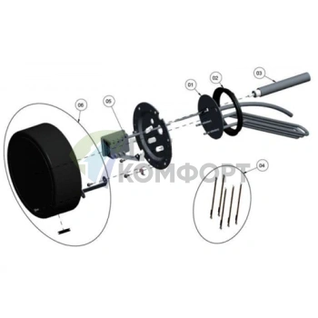Набор тэнов Corhydro/Corflow Electric Kit 30kW - фото 2