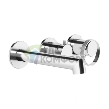 Gessi Anello встраиваемый однорычажный смеситель на 2 Выхода с переключателем и хромированным изливом (63342#031) - фото 1