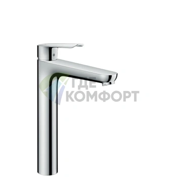 Смеситель для раковины Hansgrohe Logis E 230 мм, хром, с донным клапаном (71162000) - фото 1