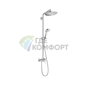 Душевая система HG Croma Select 280 Showerpipe с однорычажным смесителем, хром (26791000) - фото 1