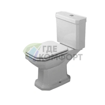 Унитаз Duravit 1930 моноблок со скрытым бачком, компактный, напольный, белый (227010000) - фото 1