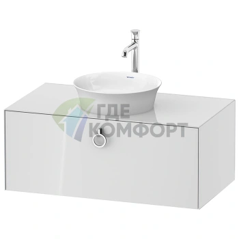 Подвесная тумбочка Duravit White Tulip с ящиком, белая высокоглянцевая (WT498108585) - фото 1