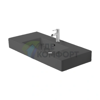 Раковина Duravit Vero для мебели с перел без отв под смеситель 1050x490мм Цвет Черный - фото 1