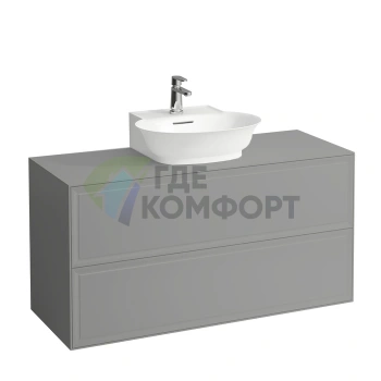 База под раковину Laufen New Classic подвесная с 2 ящиками, 1180x450x600 мм, серый цвет (4.0602.4.085.627.1) - фото 1