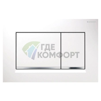 Кнопка смыва Geberit Sigma 30 115.883.KJ.1: Белый корпус, хром - фото 1