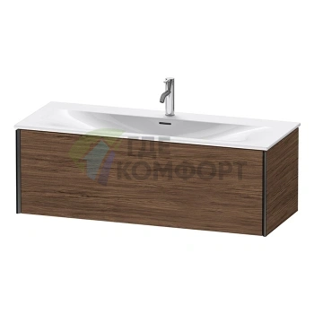 Подвесная тумба Duravit XViu для раковины 234412, 1 ящик, цвет walnut dark/черный матовый, 610x800x480 мм (XV40360B221) - фото 1