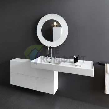 Тумба под раковину Laufen Kartell 120 см, белая матовая, с дверцей и двумя створками (4.0829.2.033.640.1) - фото 1