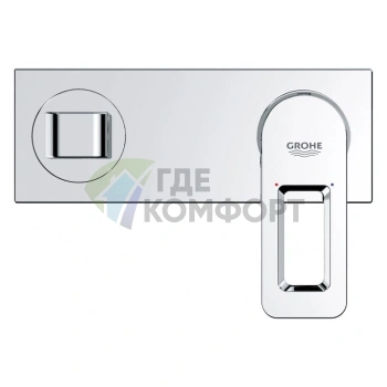 Смеситель Grohe Quadra 33007001 для раковины настенный однорычажный с хромированным покрытием - фото 4