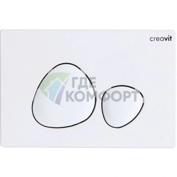 Кнопка смыва Creavit Spa GP7001.00 белая - фото 1