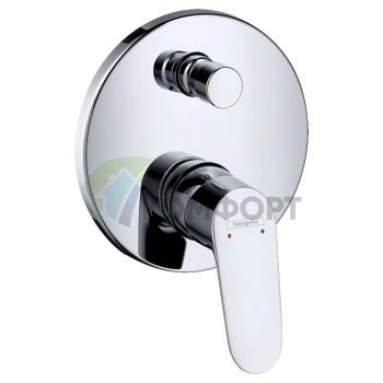 Встраиваемый смеситель для ванны Hansgrohe Focus с вакуумным переключателем и защитой EN1717 (31946000) - фото 1