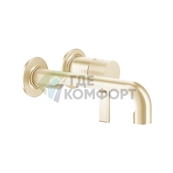 Встраиваемый смеситель GESSI INCISO для раковины с изливом 219-189 мм, золото (58088#246) - фото 1