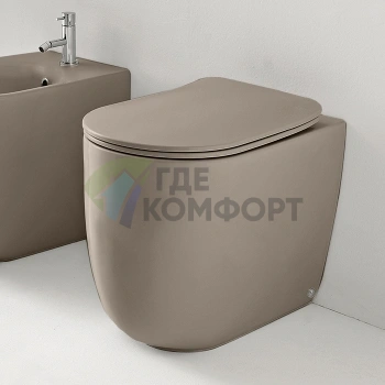 Унитаз подвесной безободковый Kerasan Nolita 55x35 см, цвет Nocciola mat (531881) - фото 1