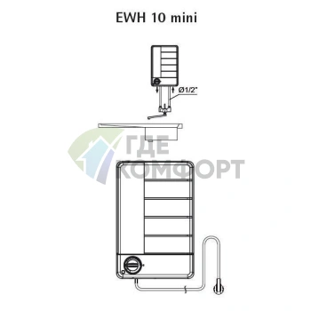 Водонагреватель накопительный электрический AEG EWH mini 10 литров - фото 2