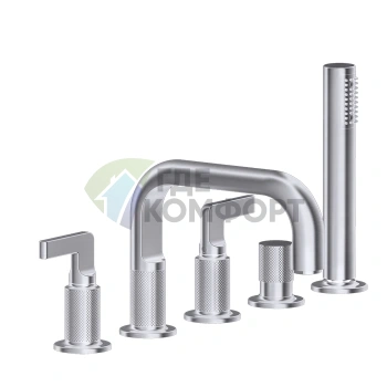 Смеситель для ванны GESSI INCOSO с изливом, ручным душем и переключателем (58040#149) - фото 1