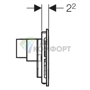 Кнопка смыва Geberit Sigma 40 115.600.SQ.1 — эффективно нейтрализует запахи - фото 4