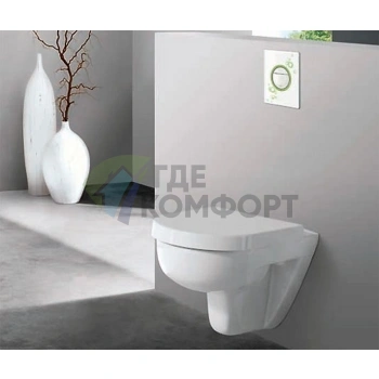 Кнопка смыва Grohe Nova Cosmopolitan 38847LS0 белая с зеленым - фото 2