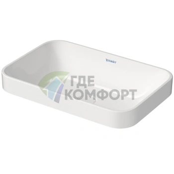 Накладная раковина Duravit Happy D2 Plus 60x40 см, белая (2359600000) - фото 1