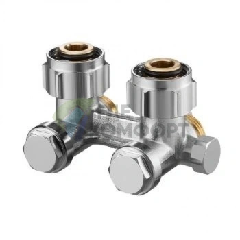 Узел нижнего подключения радиатора 3/4 НГ x 3/4 НР, угловой Multiflex F ZBU Oventrop - фото 1