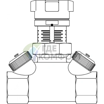 Вентиль регулирующий DN 15, PN 16, 1/2 ВР Hycocon VTZ Oventrop - фото 2