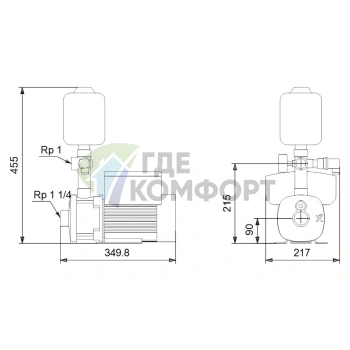 Насосная станция Grundfos CMBE 5-62 I-U-C-C-D-B 1x200-240V 50/60 Hz - фото 3