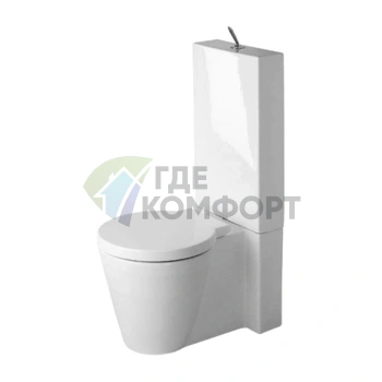 Унитаз-моноблок Duravit 640×415 мм с универсальным сливом и креплениями, белый (233090064) - фото 1