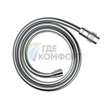 Душевой шланг HG Isiflex 1,25 м с контролем напора, хром (28249000) - фото 1