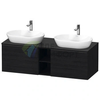 Подвесная тумбочка Duravit D-Neo, 459x1400x550 мм, 2 ящика, Black Oak (DE4950B1616) - фото 1