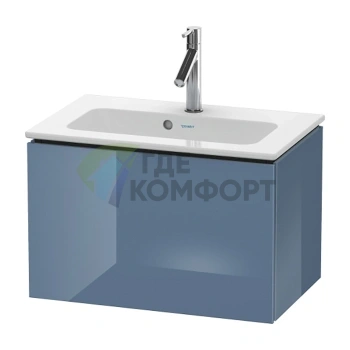 База под раковину Duravit L-Cube 400x620x391 с выдвижным ящиком, цвет голубой камень глянцевый (LC615604747) - фото 1