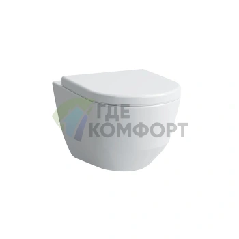 LAUFEN Pro: безободковый подвесной унитаз 530×360×340 мм, белый с покрытием LLC (8.2096.6.400.000.1) - фото 1