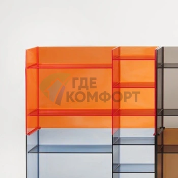 Стильный оранжевый стеллаж Laufen Kartell 75x26x53 см для современного интерьера (3.8933.1.082.000.1) - фото 1