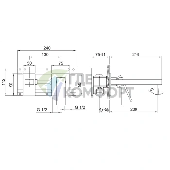 Внутренний механизм смесителя Fantini для раковины 1/2 (22 00 D013A) - фото 2