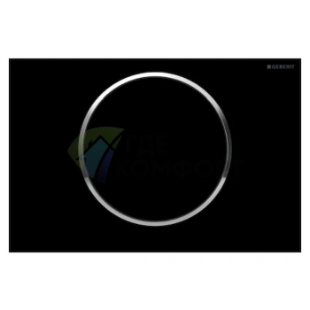 Кнопка смыва Geberit Sigma 10 115.758.KM.5: черный и хром - фото 1