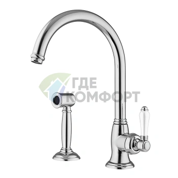 Однорычажный смеситель для раковины Nicolazzi Cucina с поворотным изливом и лейкой, хром (3456WSCR76С) - фото 1