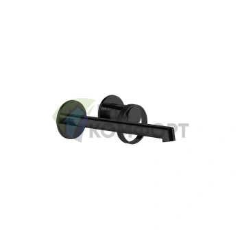 Настенный смеситель Gessi Anello с изливом 194-214 мм, цвет Black XL (63383#299) - фото 1
