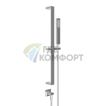 Gessi Rettangolo: Душевая стойка с ручным душем и настенным выводом воды в цвете Finox (20142#149) - фото 1