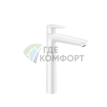 Смеситель для раковины Hansgrohe Talis E белый матовый с донным клапаном (71716700) - фото 1