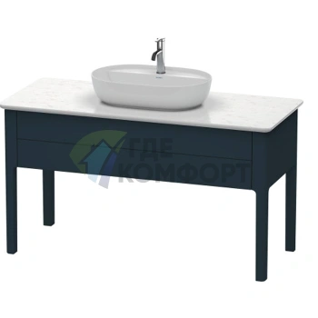 Напольная тумба Duravit Luv с выдвижным ящиком, матовый тёмно-синий (LU956109898) - фото 1