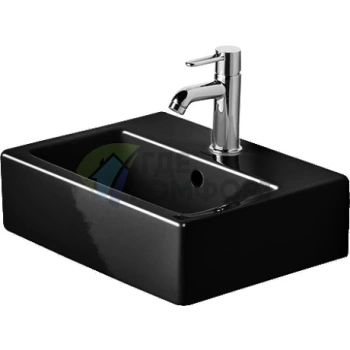 Раковина Duravit Vero для рук шлиф с перел с 1 отв под смеситель включая крепление 450x350мм Цвет Черный - фото 1