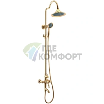 Душевая стойка Lemark Greek LM5562GG с термостатом и верхним душем - фото 1
