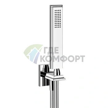 Душевой комплект Gessi Eleganza: лейка, держатель, шланг 1,5 м, хром (46127#031) - фото 1