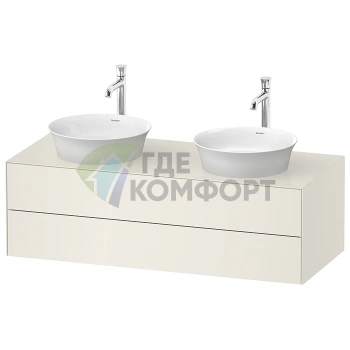 Подвесная тумба Duravit White Tulip Nordic White HighGloss, 408x1300x550 мм, 2 ящика (WT4988BH4H4) - фото 1
