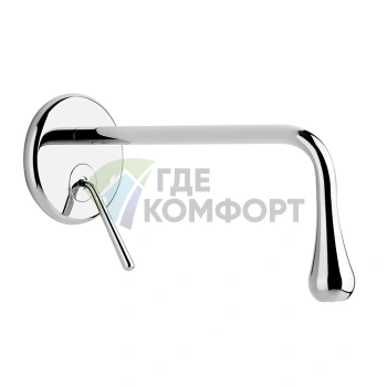 Gessi Goccia Встраиваемый Однорычажный Смеситель для Раковины с Высотой Излива 250 мм в Хроме (33686#031) - фото 1