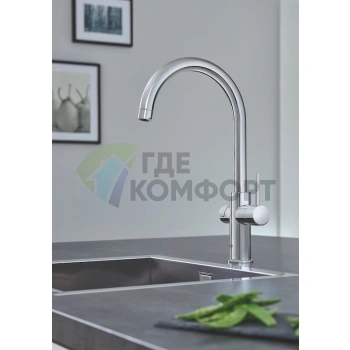 Смеситель Grohe Red II Duo для кухни с функцией мгновенного нагрева воды - фото 3