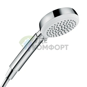 Ручной душ HG Crometta Vario: 4 режима (Дождь, Обычный, Шампунь, Массаж), EcoSmart, белый/хром (26827400) - фото 1