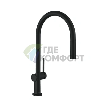 Кухонный смеситель Hansgrohe Talis M54 с выдвижным душем, черный матовый (72803670) - фото 1