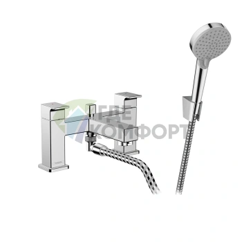 Смеситель для ванны Hansgrohe Vernis Shape с ручным душем Vernis Blend Vario, хром (71462000) - фото 1